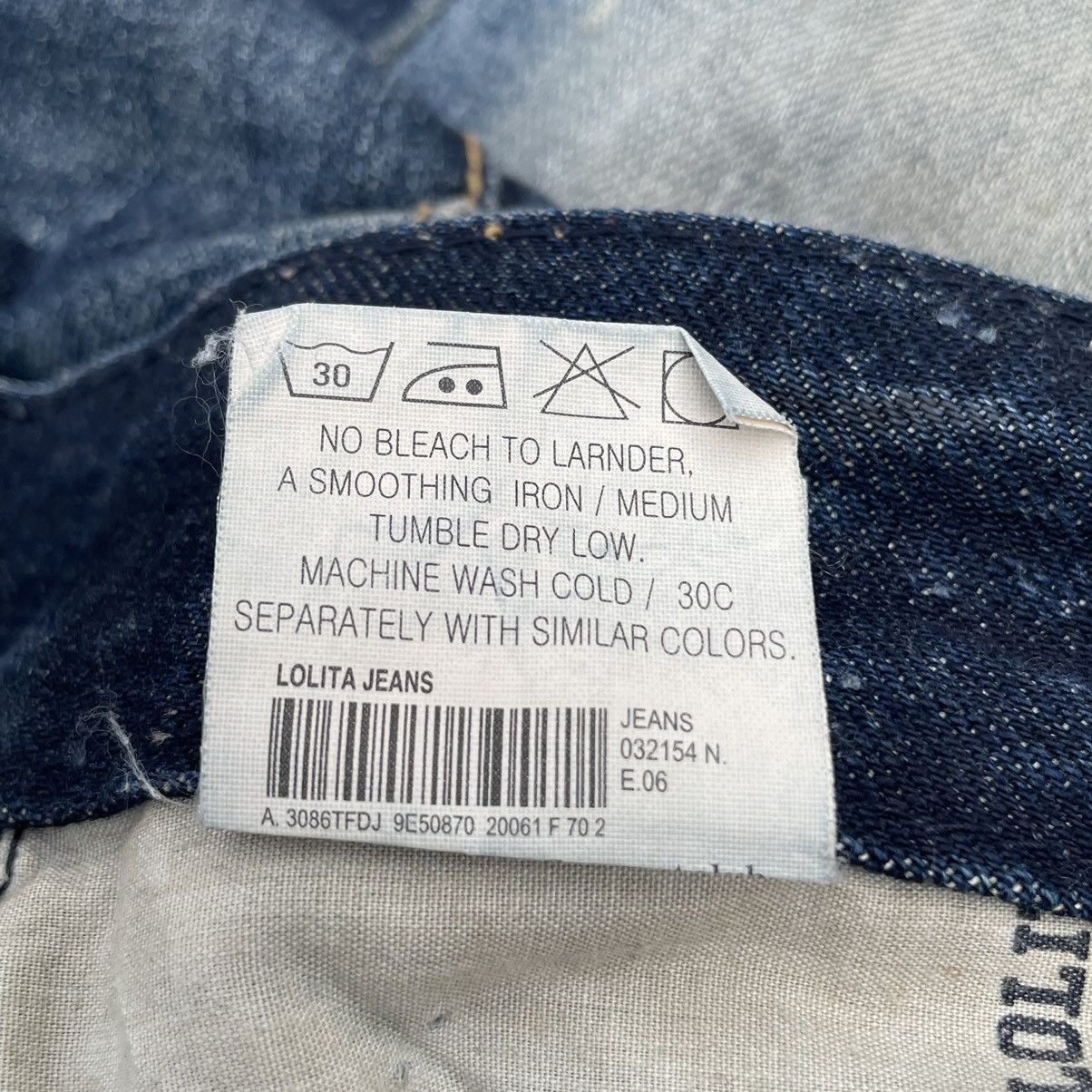 If Six Was Nine 🇯🇵 VINTAGE LOLITA BY CONCERT CLUB WASHED DENIM PANTS Size 29" - 24 Thumbnail