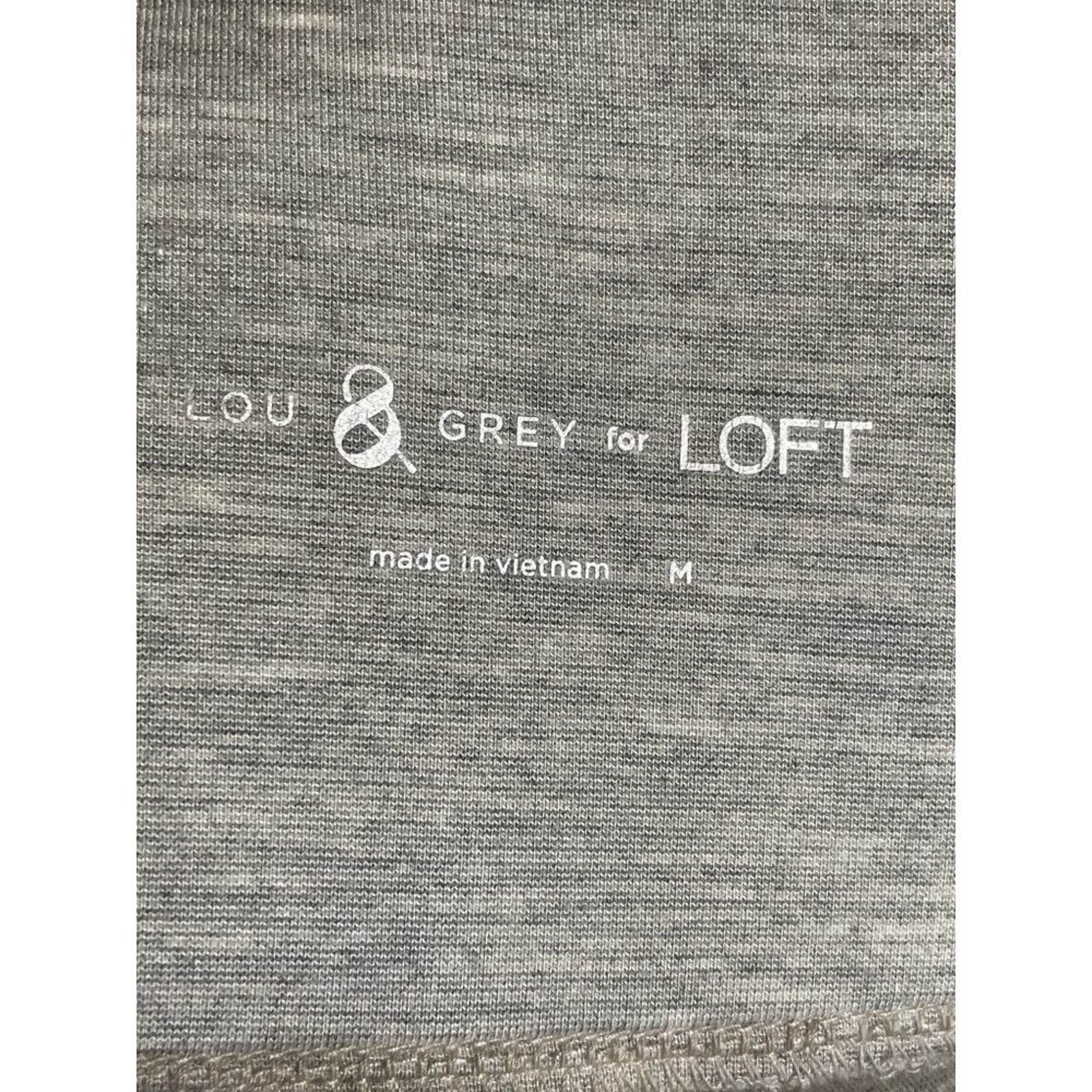 Lou & Grey Lou & Grey Leggings Womens Medium Elastic Waistband Gray Size 29" - 6 Thumbnail