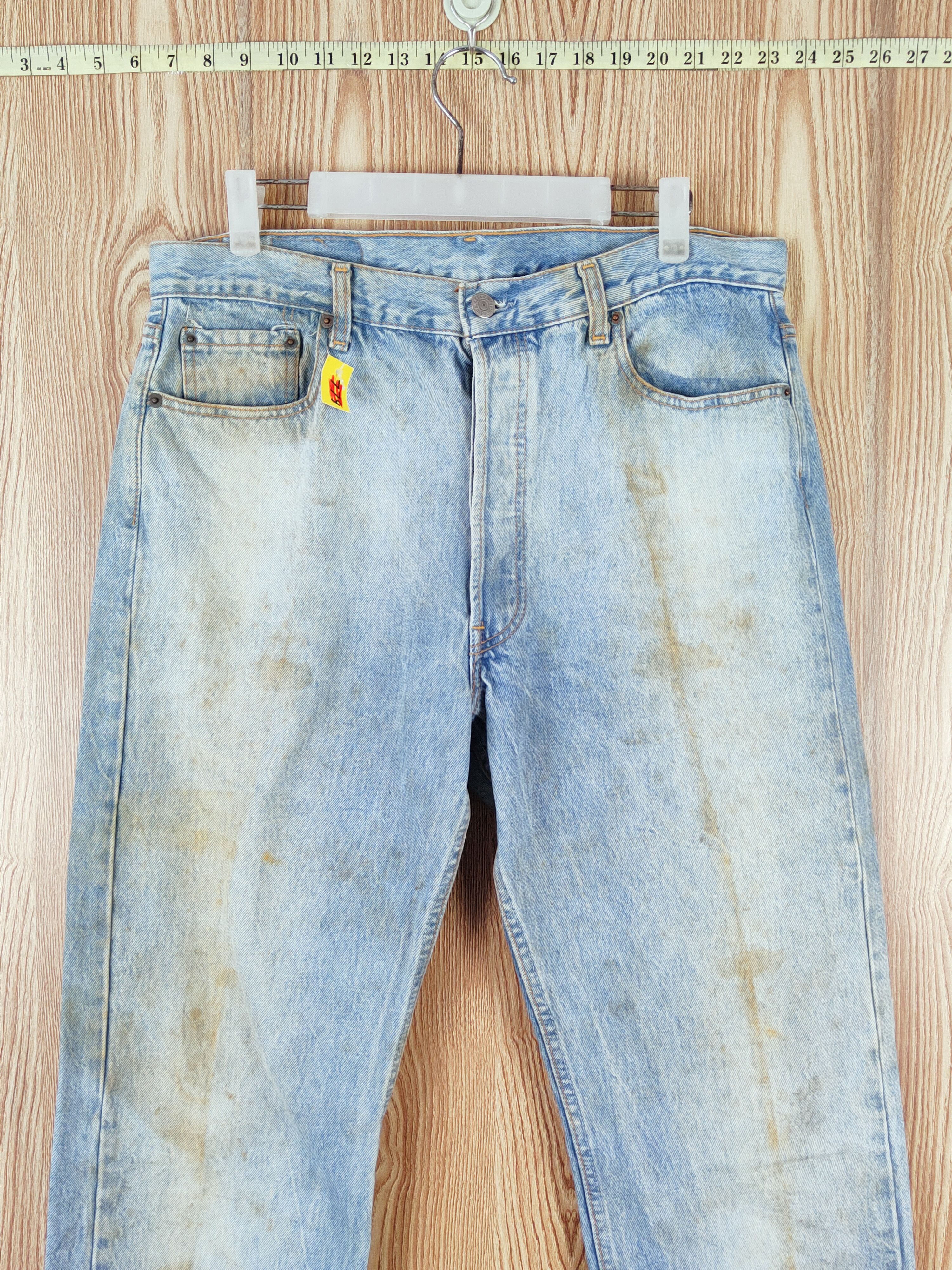Levi's Levi's Blue Faded vintage Distressed Ripped Jeans #W703 Size US 35 - 2 Thumbnail