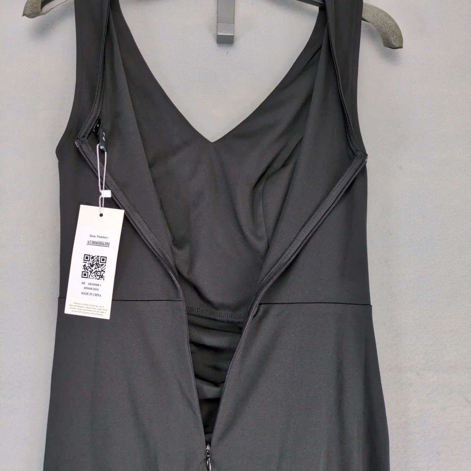 Other NWT Alisa Pan Black Satin Evening Dress Sz M Formal 30" Slit Size M / US 6-8 / IT 42-44 - 7 Thumbnail