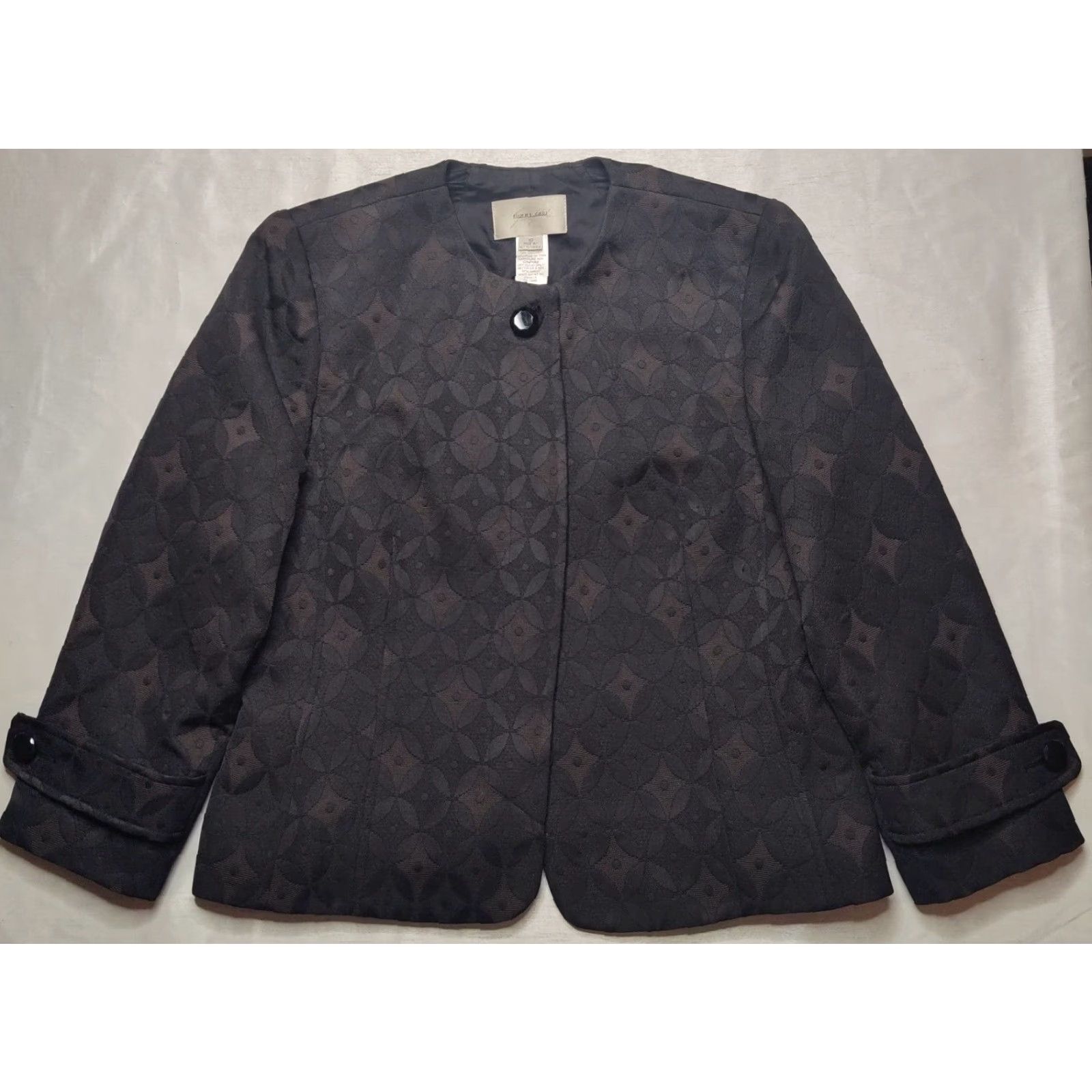 Vintage Sunny Choi Women Skirt Suit 2-Piece Brown Black Geo Pattern Size 10 Career Set Sh Size 32" / US 10 / IT 46 - 7 Thumbnail