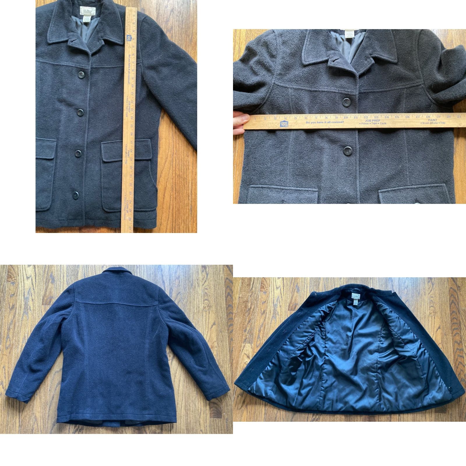 Vintage L.L. Bean Shirt Jacket Womens Wool Blend Shacket Black Button Pea Coat Outdoor M Regular Women Jacket Menus? Size M / US 6-8 / IT 42-44 - 8 Thumbnail
