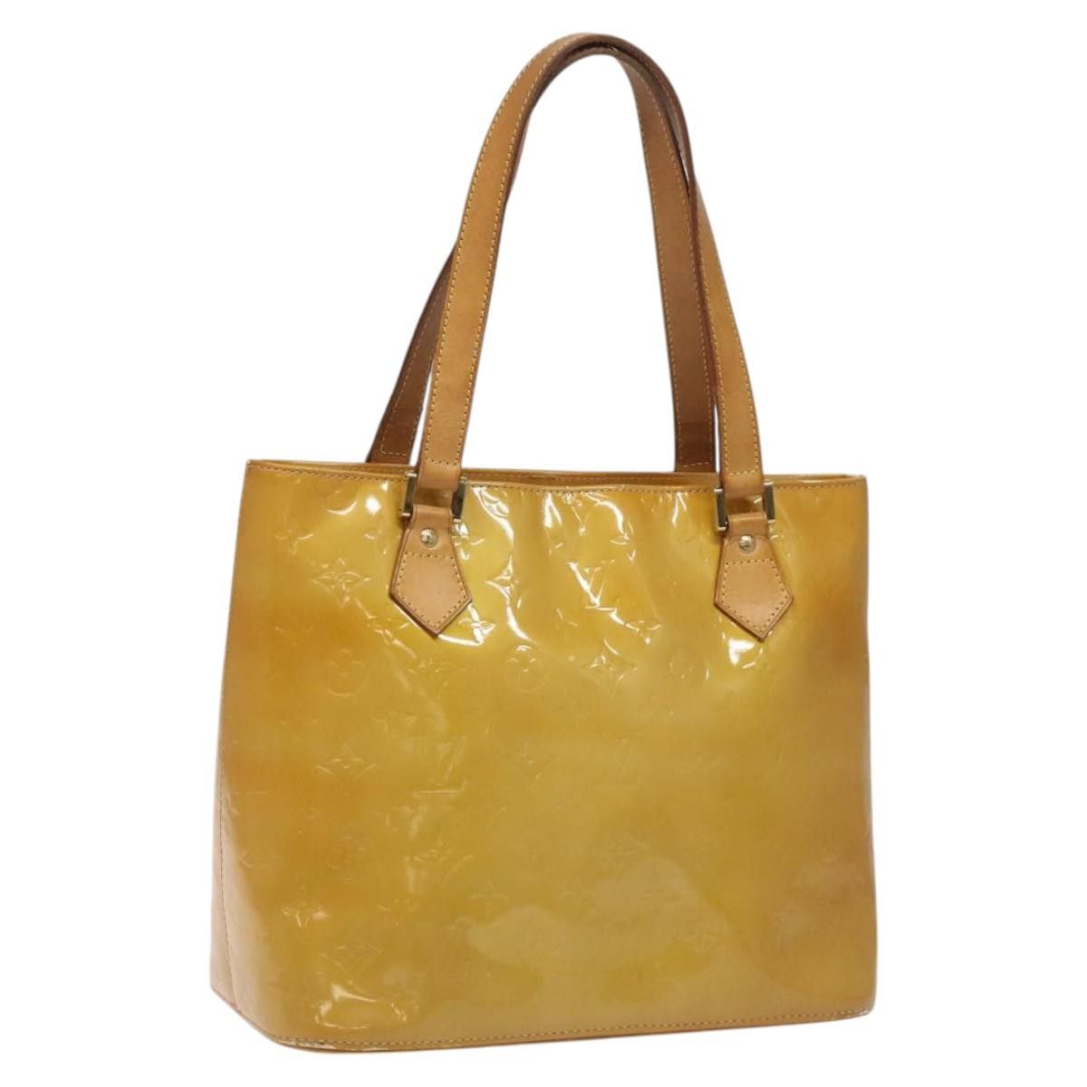 Louis Vuitton LOUIS VUITTON Monogram Vernis Houston Hand Bag Beige M91004 Size ONE SIZE - 1 Thumbnail