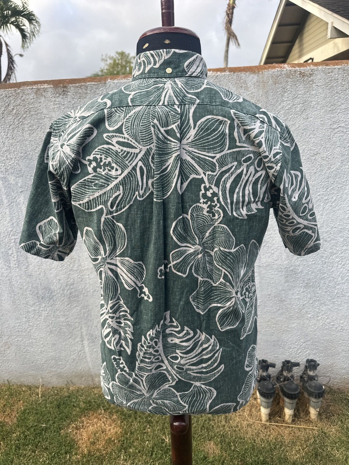 Reyn Spooner Reyn Spooner Hawaiian Print Full Button Green/White Men's XS Size US XS / EU 42 / 0 - 2 Thumbnail