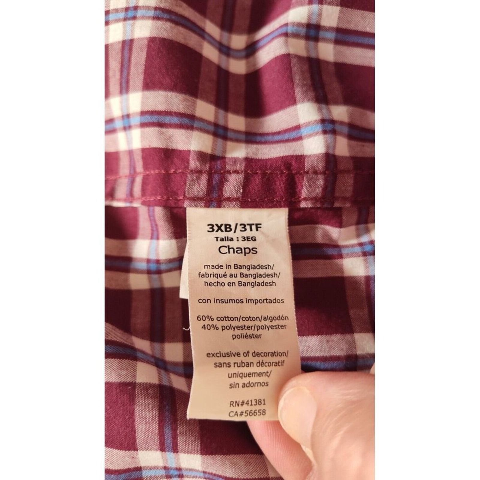 Chaps Chaps By Ralph Lauren Men's Size 3xb xxxl Blue Maroon Plaid Size US XXL / EU 58 / 5 - 9 Thumbnail