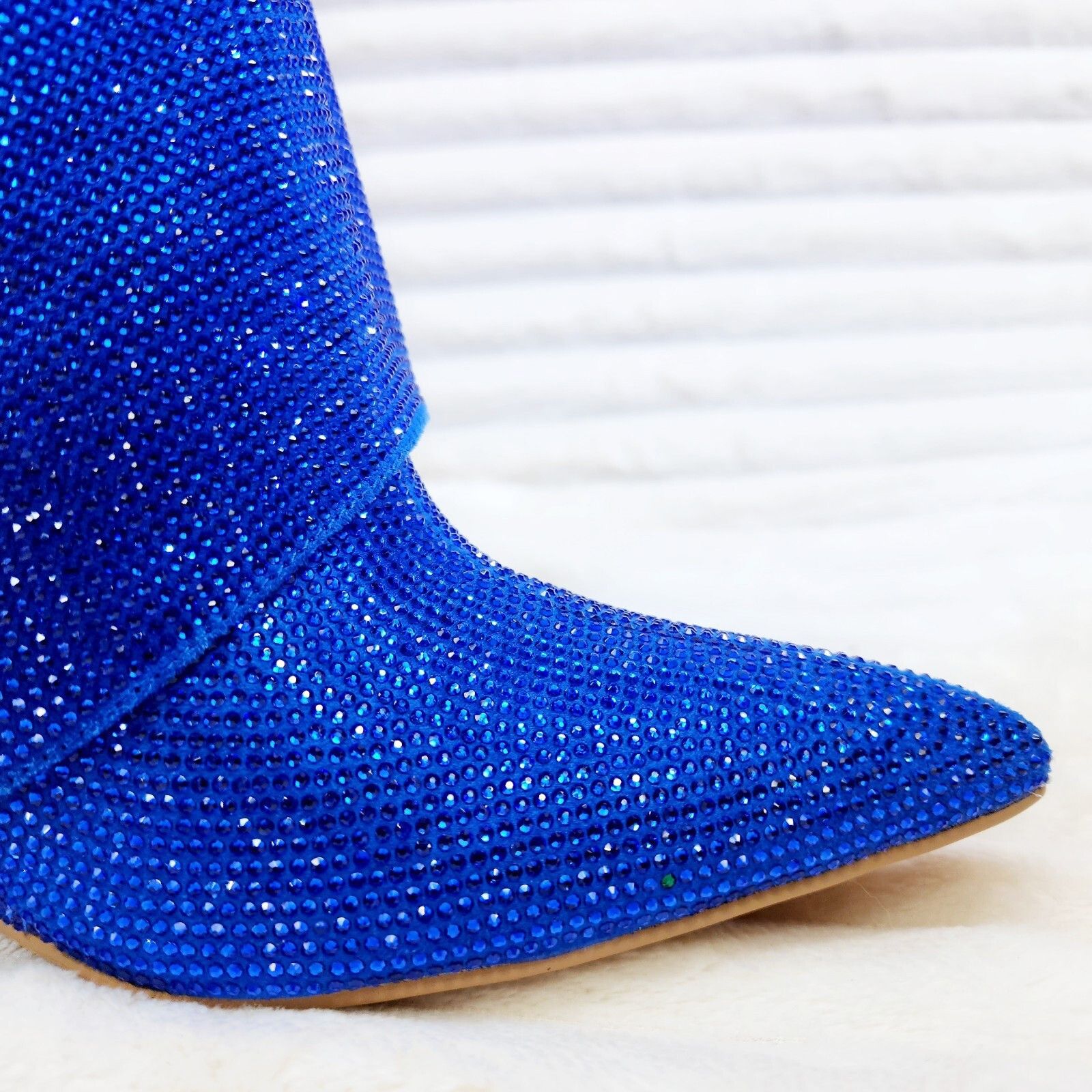 Super Sparkle Sharky Skirted Fold Over Wedge Heel Knee Boots