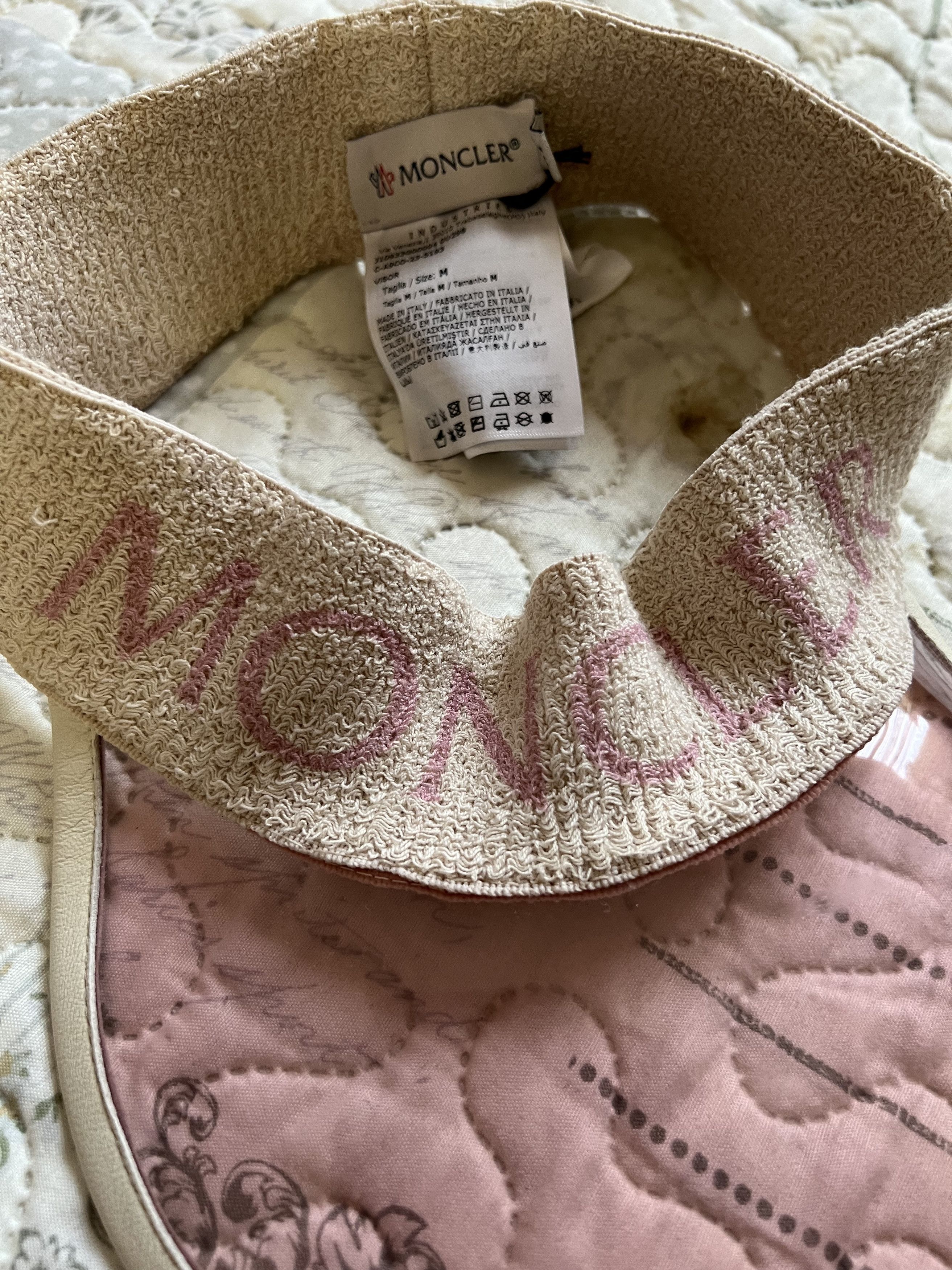 Moncler Moncler visor hat elastic bandage pink cap tennis logo band Size ONE SIZE - 8 Thumbnail