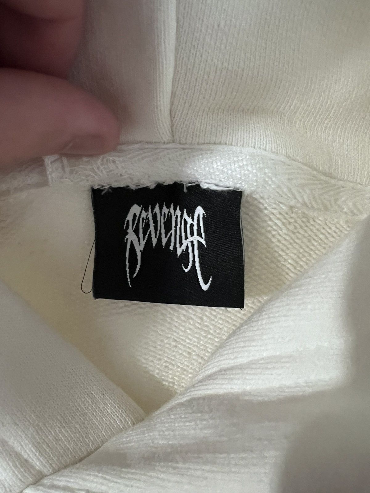 Revenge Cream Pullover w/ Blue Embroidered Revenge Size US M / EU 48-50 / 2 - 3 Thumbnail