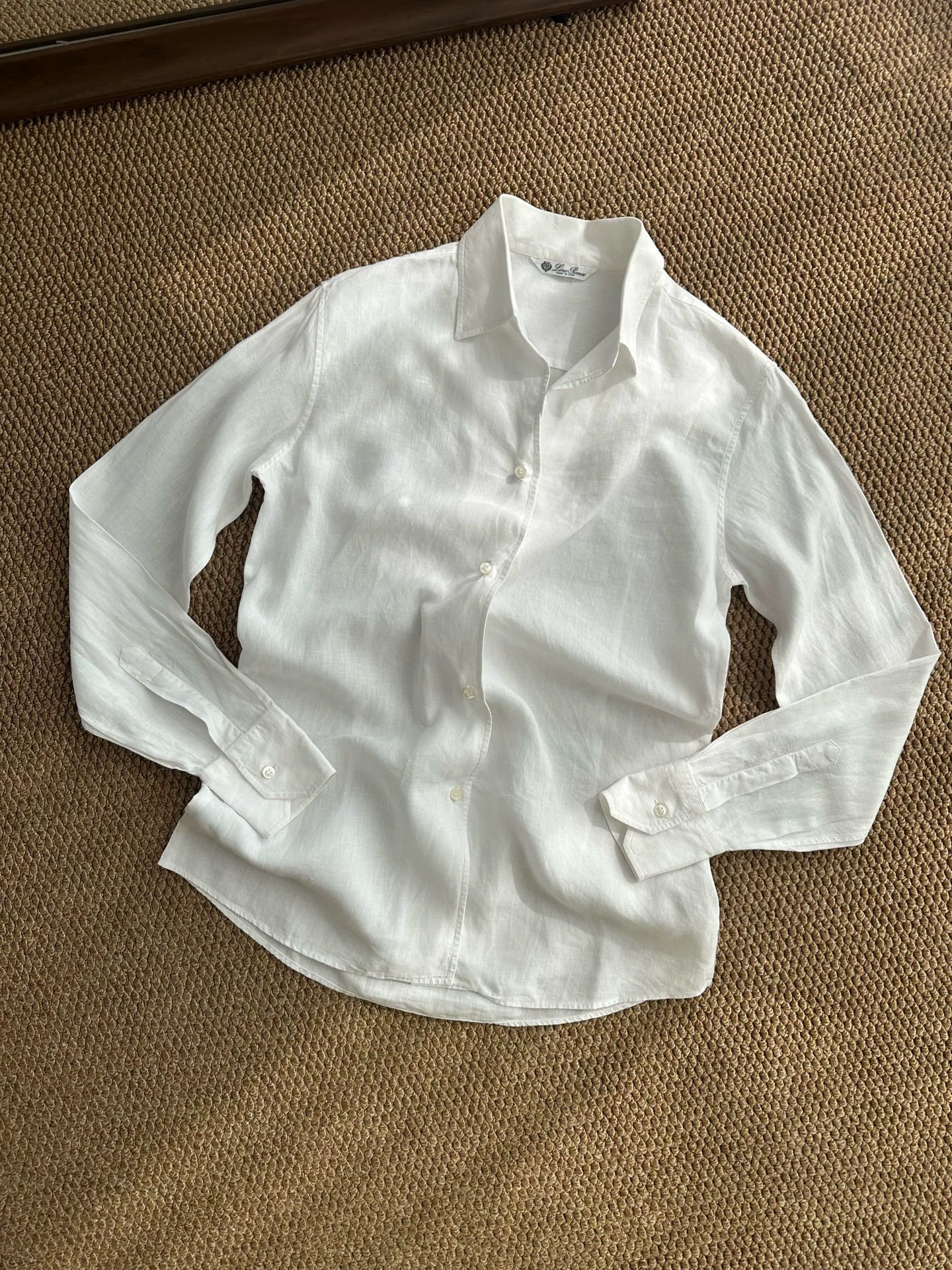 Loro Piana Loro Piana linen solid mop button white shirt 42 Size M / US 6-8 / IT 42-44 - 2 Thumbnail