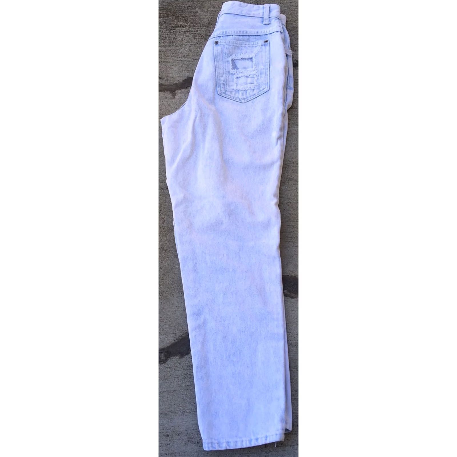 Vintage VINTAGE Stefano International Acid Wash High Waist Tapered Leg Jeans 28" 80s 90s Denim Blue Women Mens Jeans Size 32" / US 10 / IT 46 - 7 Thumbnail