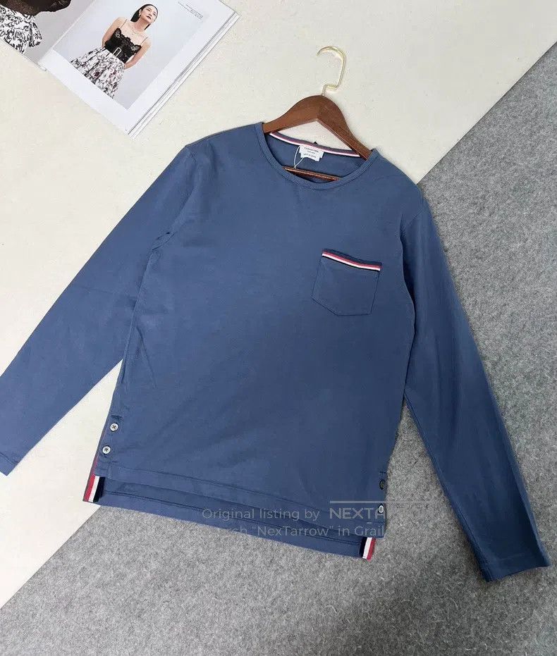 Thom Browne Thom Browne Round neck long-sleeve T-shirt Size US M / EU 48-50 / 2 - 2 Thumbnail