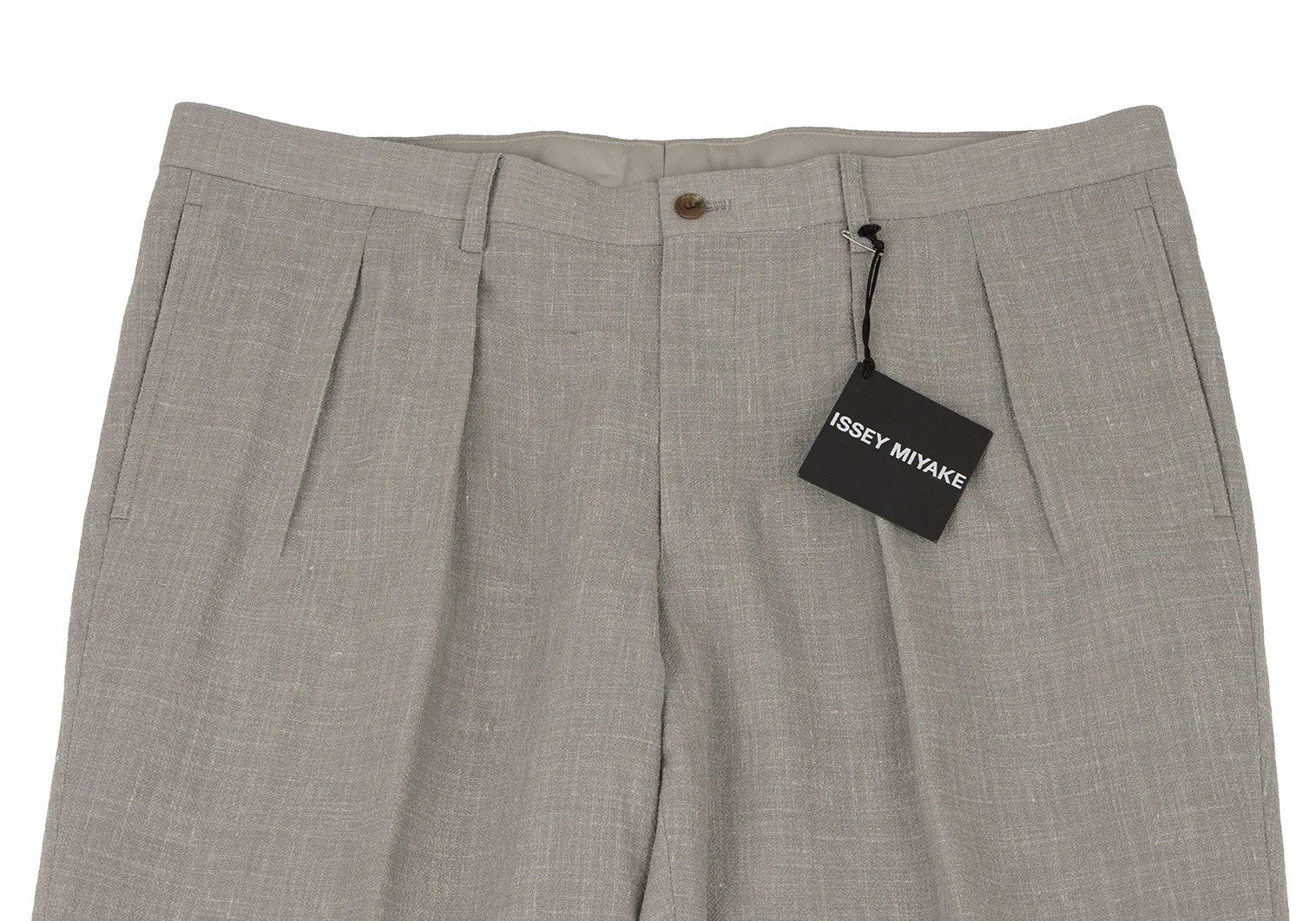 Issey Miyake Wool Linen Two-Tuck Straight Pants in Grey Size US 38 / EU 54 - 2 Thumbnail
