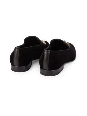 Versace o1y0425 Velvet Loafers in Black Size US 9 / EU 42 - 3 Thumbnail