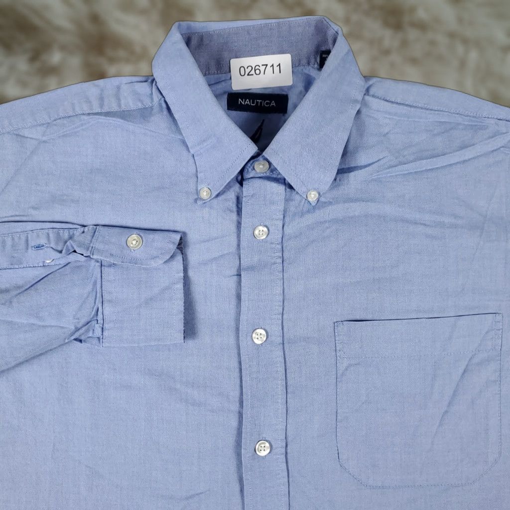 Nautica Nautica Shirt Mens L Blue Button-Up Long Sleeve Casual Cotton Classic 90s Preppy Mens Size US L / EU 52-54 / 3 - 1 Thumbnail