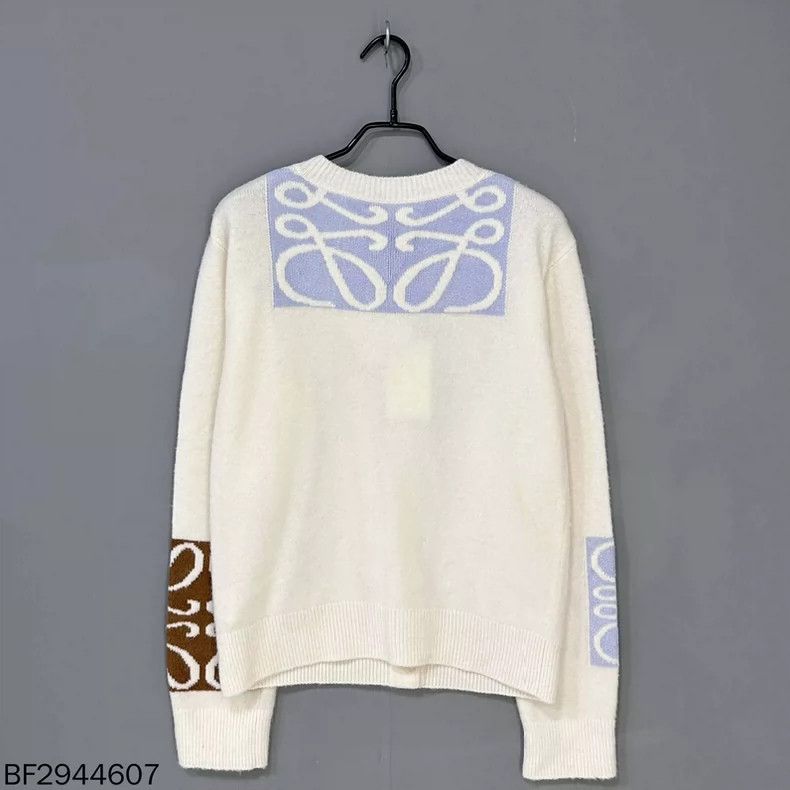 Loewe LOEWE Embroidered logo single row knit cardigan Size M / US 6-8 / IT 42-44 - 3 Thumbnail