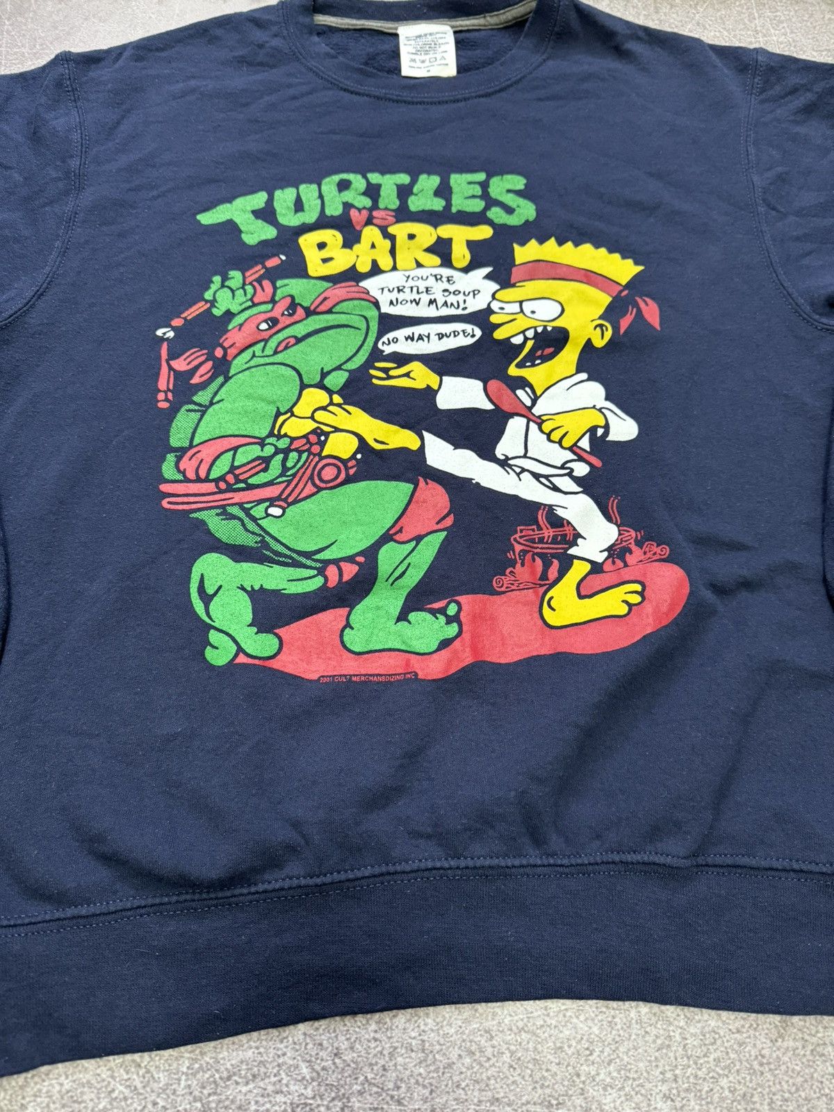 Vintage Vintage 2001 Bart vs Ninja Turtles Sweatshirt Simpsons Fox Size US M / EU 48-50 / 2 - 10 Thumbnail