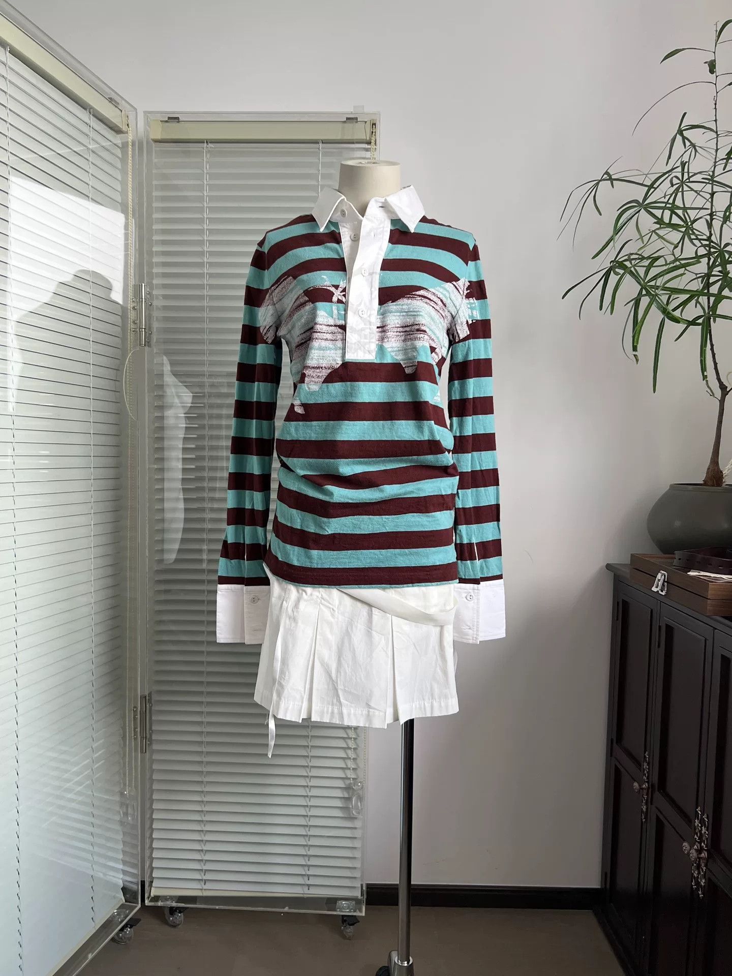 Vivienne Westwood Vivienne Westwood Striped Polo Longsleeve Size US S / EU 44-46 / 1 - 1 Thumbnail