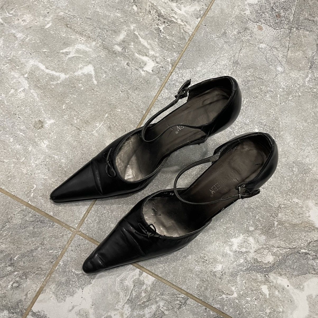 Japanese Brand × Vintage 40 cyber black Vintage vampire Spikes High Heels goth rock Size US 10 / IT 40 - 6 Thumbnail