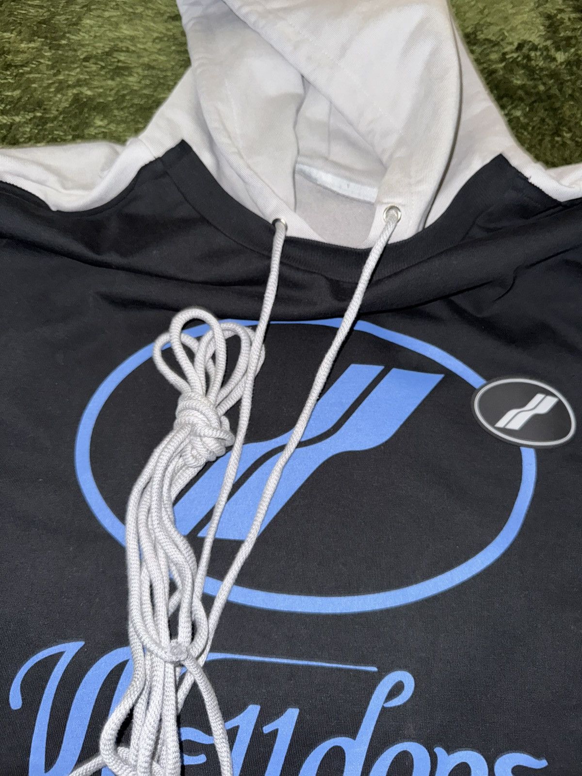 WE11DONE [XS] We11done Oversized Overlay Panel Logo Hoodie Size US XS / EU 42 / 0 - 5 Thumbnail