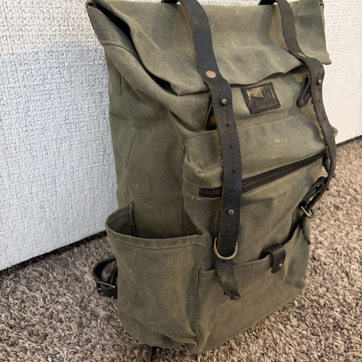 Bradley Mountain Bradley Mountain Wilder Backpack Waxed Canvas Leather Strap Size ONE SIZE - 6 Thumbnail
