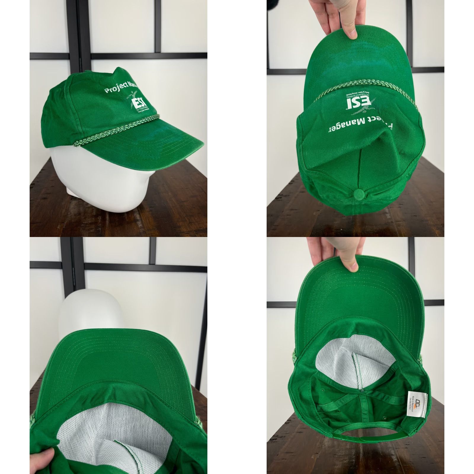 Y/Project OC Project Managing Hat Cap Strap Back Adult Green Cotton Twill Snapback Shirt Shoes? Size ONE SIZE - 8 Thumbnail