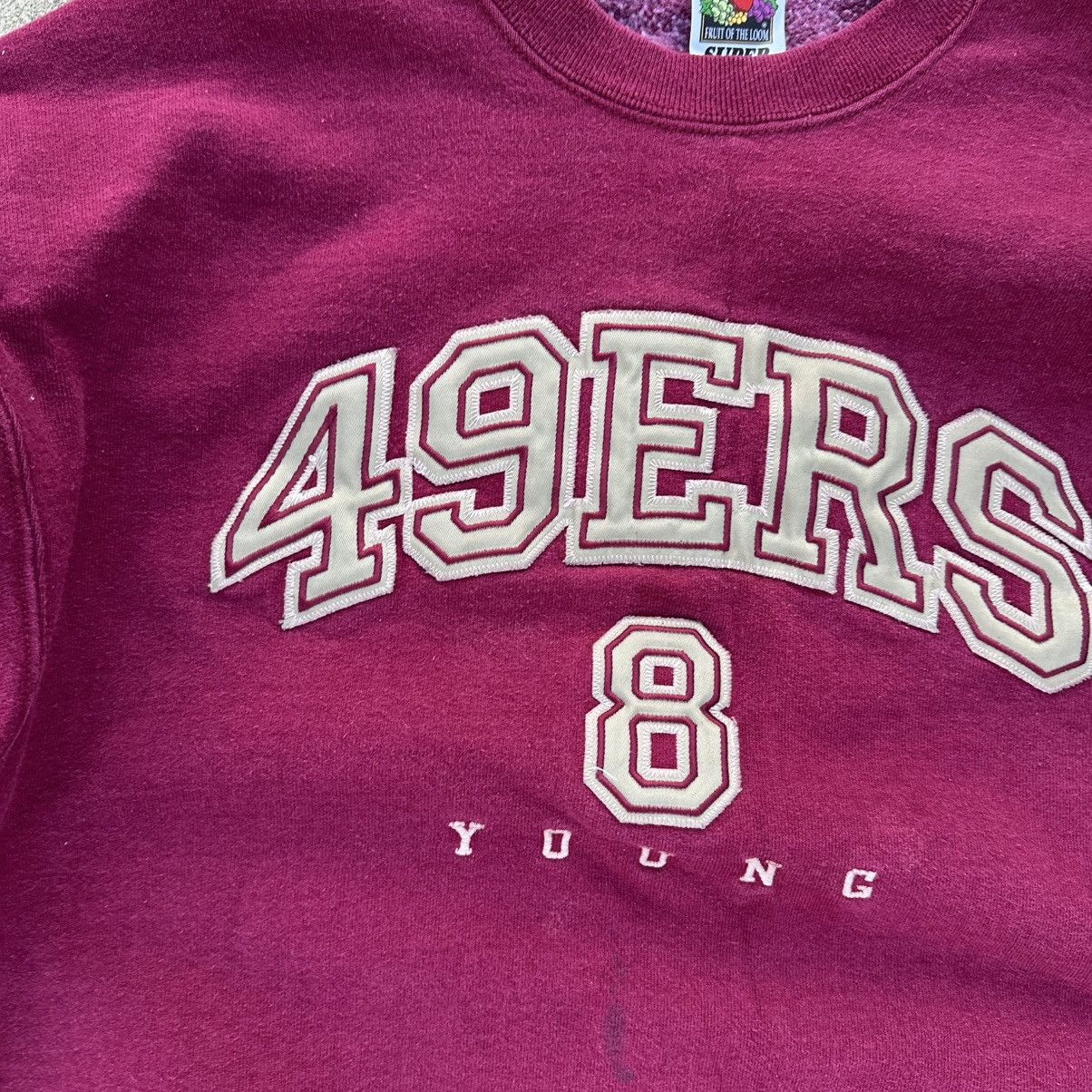 NFL Vintage San Fransisco 49ers Sweatshirt Steve Young #8 90s Size US L / EU 52-54 / 3 - 2 Thumbnail