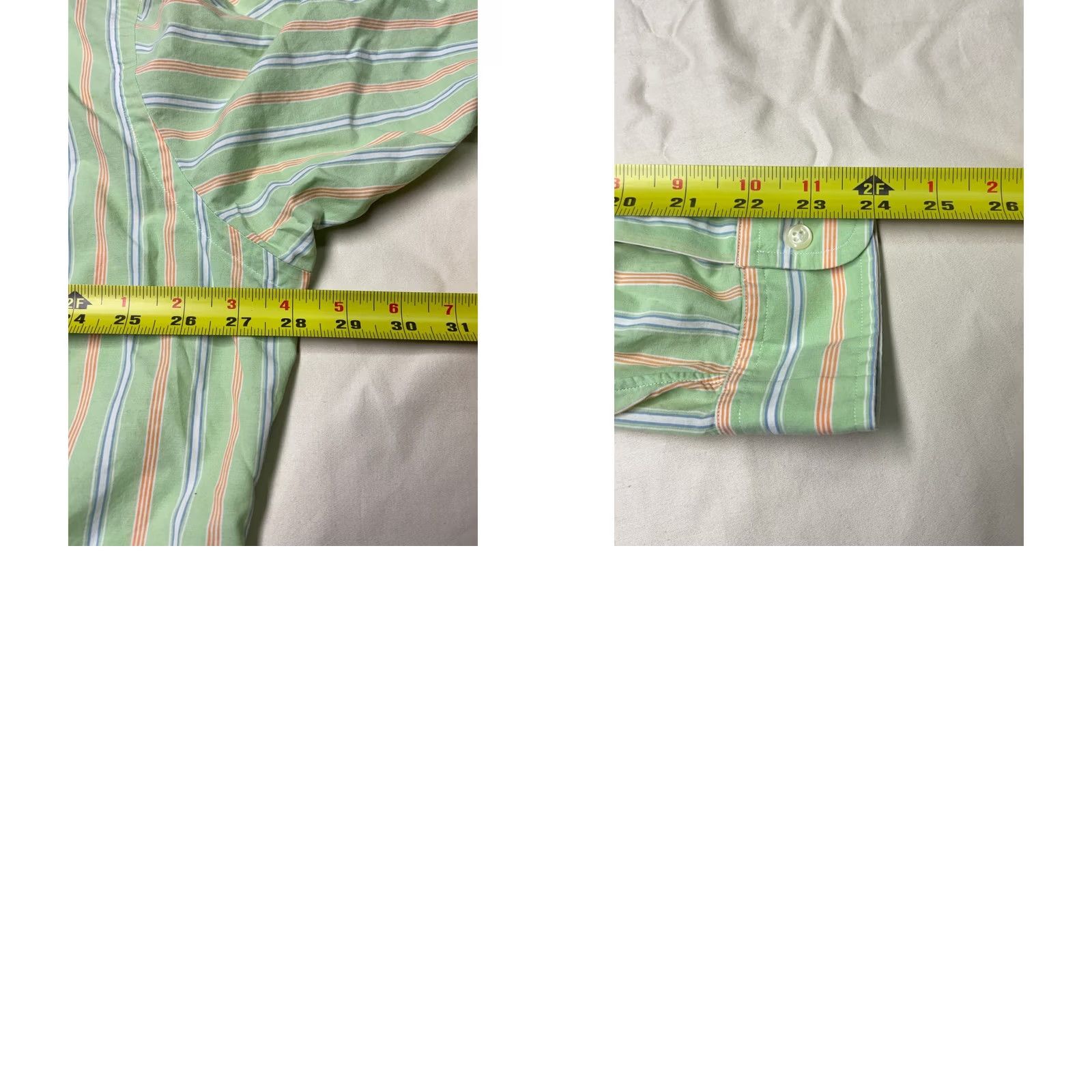 Ralph Lauren Ralph Lauren Classic Fit Striped Button-Down Shirt Green Orange Mens XL 56 in Button-Up Embroidered Pony Collared Long Sleeve Casual Business Size US XL / EU 56 / 4 - 8 Thumbnail