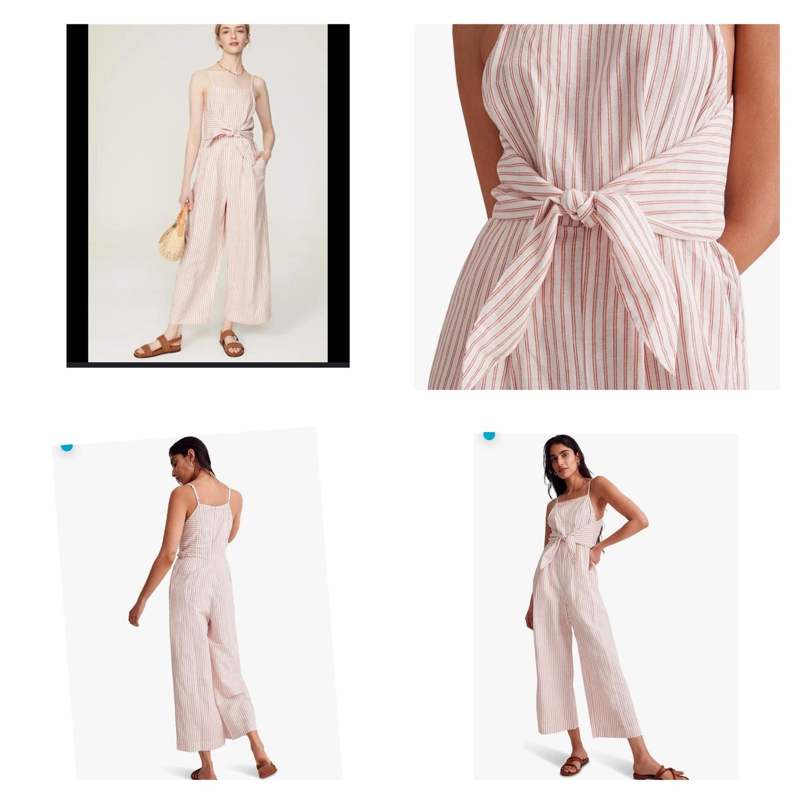 Madewell Madewell Cornelia Cami Tie Waist Jumpsuit Salvaged Barn Size 26" / US 2 / IT 38 - 7 Thumbnail