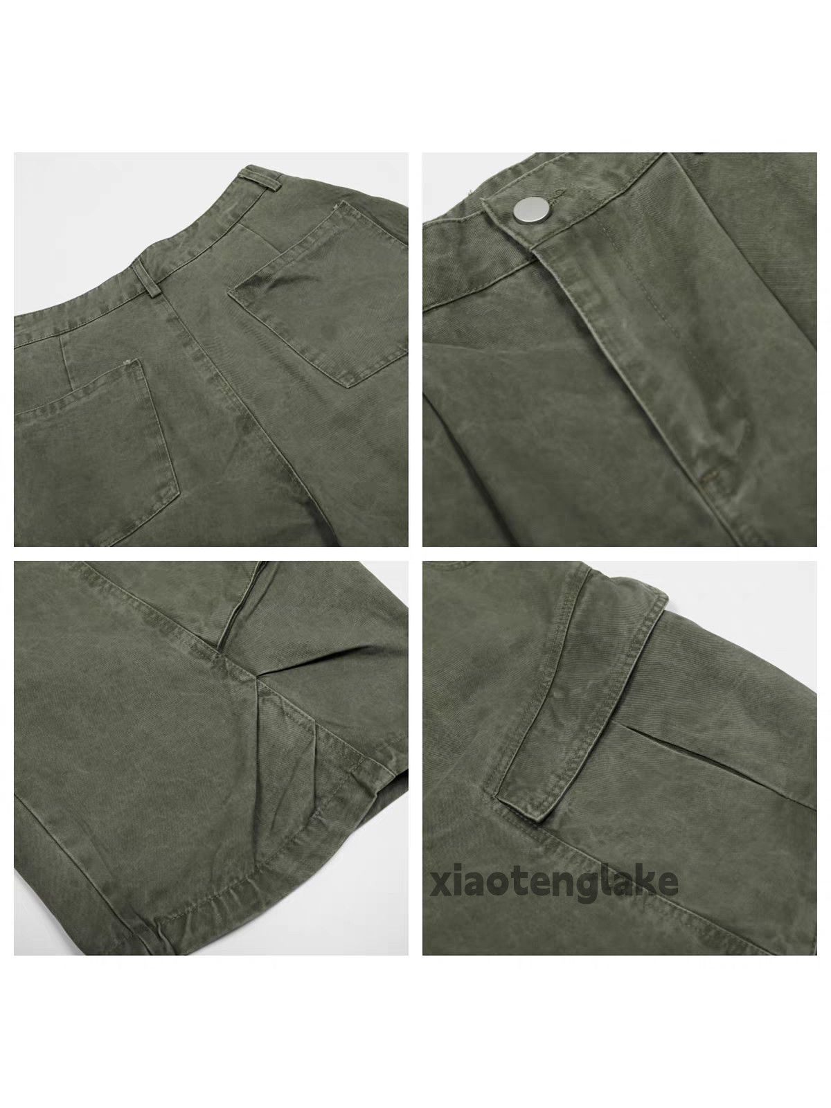 Vintage xtl Balenciaga rickowens style loose military cargo shorts Size US 33 - 4 Thumbnail