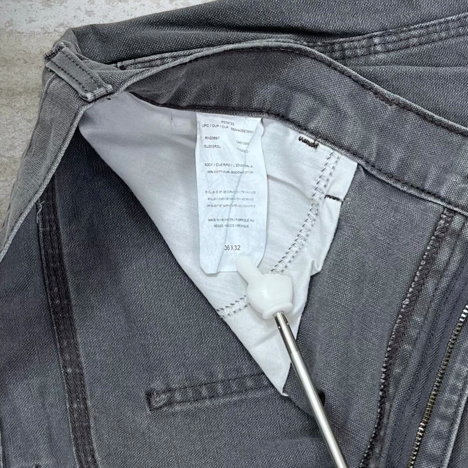 Dickies Vintage 90s Dickies Carpenter Pants 36x32 Baggy Grey Canvas Size US 36 / EU 52 - 4 Thumbnail