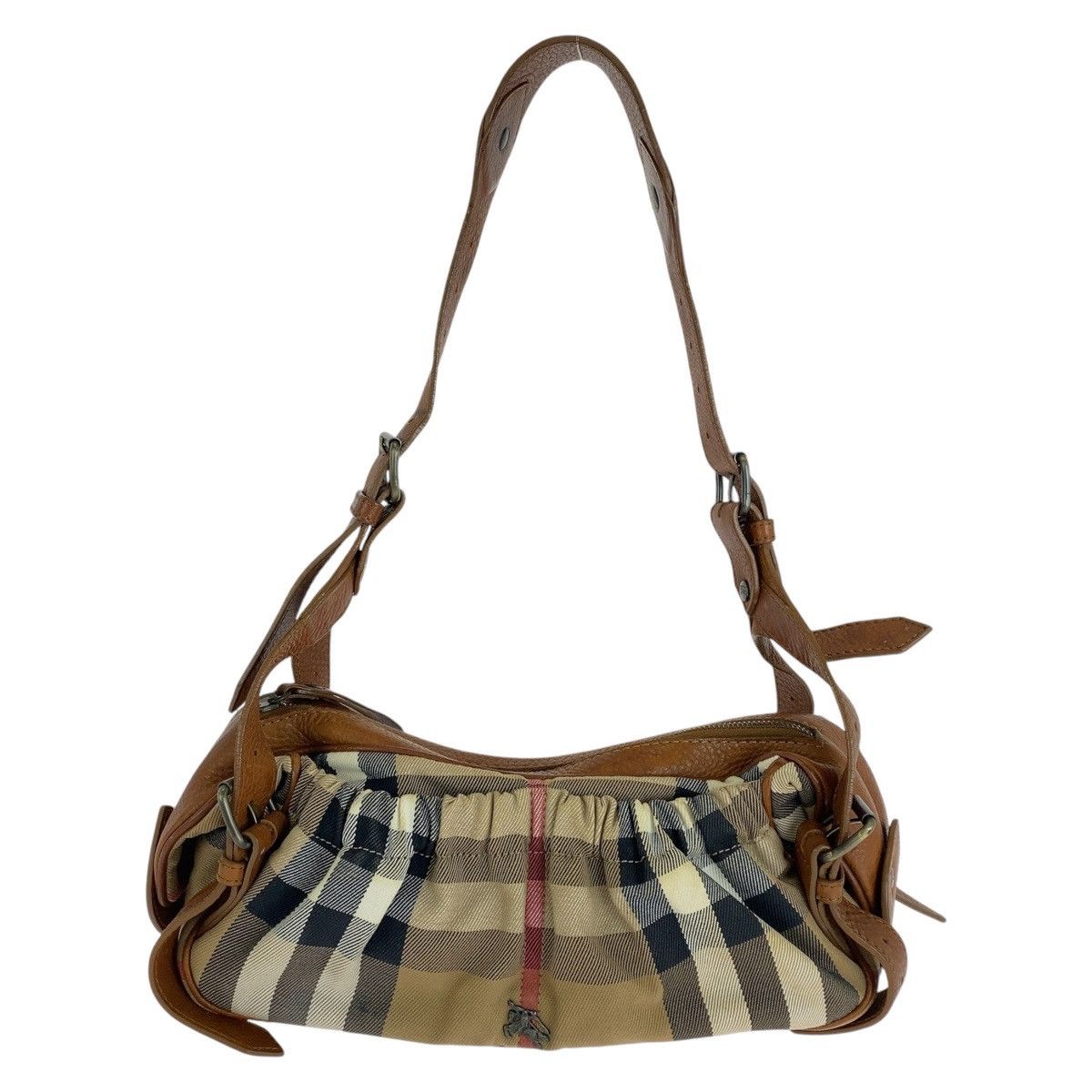 Burberry Burberry Burberry Prorsum Check Canvas Leather Shoulder Bag Canvas Shoulder Bag DUTY FREE for USA Size ONE SIZE - 1 Thumbnail