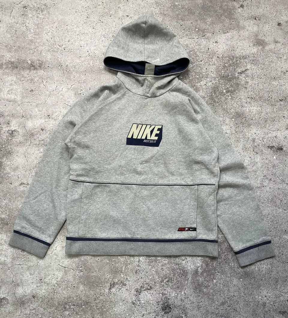 Nike Y2K Nike Just Do It Hoodie Grey Men's Hooded Sweatshirt Size US XL / EU 56 / 4 - 1 Thumbnail