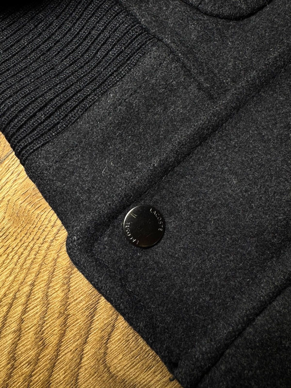 Lacoste Men`s Lacoste Rare Wool Winter Bomber Jacket Size L Size US L / EU 52-54 / 3 - 11 Thumbnail