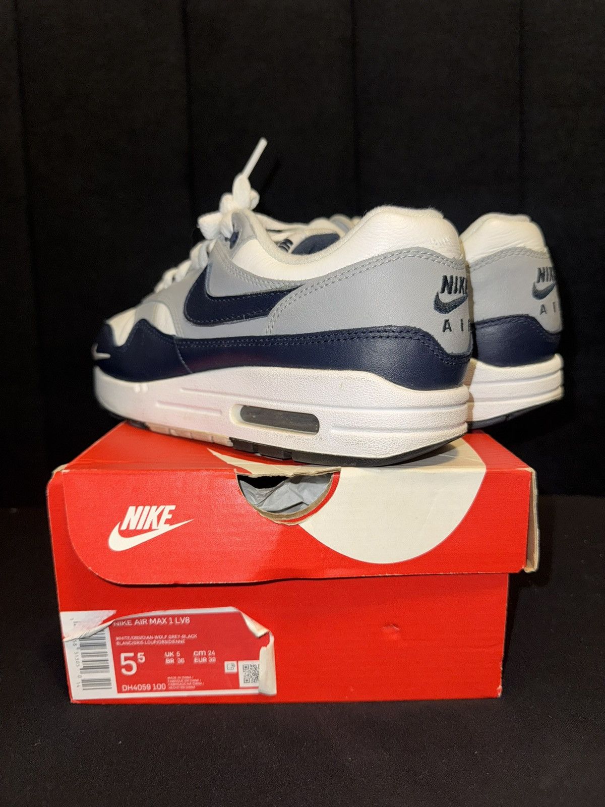 Nike Nike Air Max 1 “Navy Blue” GS Size 5.5y Size US 5.5 / EU 38 - 6 Thumbnail