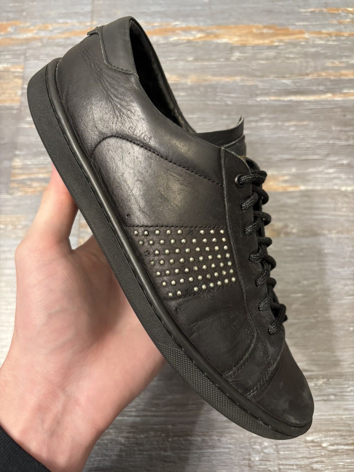 Saint Laurent Paris Saint Laurent SL10 Studded Low Top Sneaker Size 6 Size US 6 / EU 39 - 1 Thumbnail