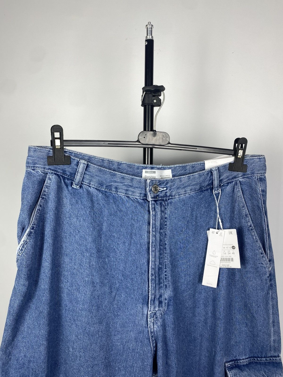 Bershka × JNCO NEW Y2K Berhka Style Extra Baggy Carpenter SK8 Jeans Size US 34 / EU 50 - 2 Thumbnail