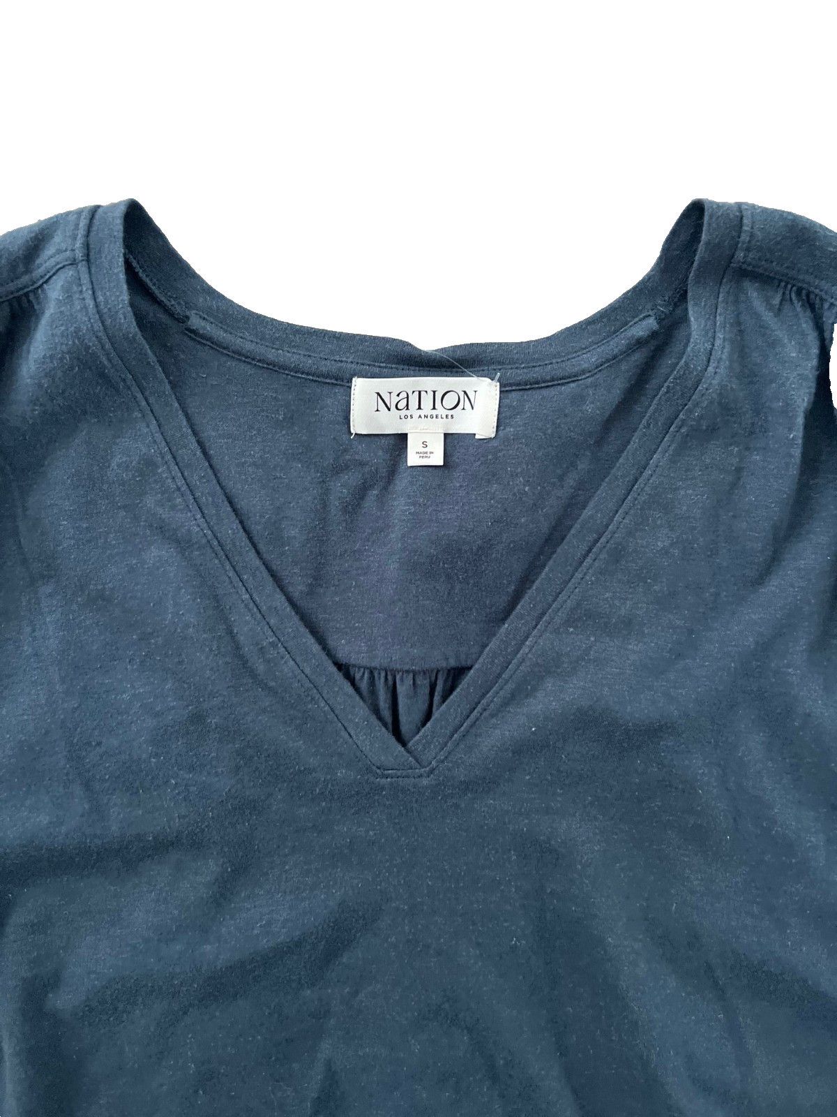 Nation LTD Nation LTD Eddie Shirred Shoulder Top Midnight Navy ( S ) Size S / US 4 / IT 40 - 5 Thumbnail