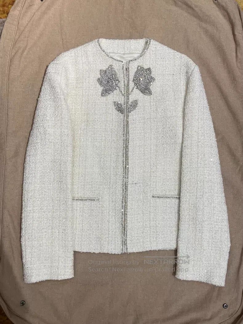 Valentino Valentino Rhinestone tweed coat Size XXS / US 00 / IT 34 - 1 Thumbnail