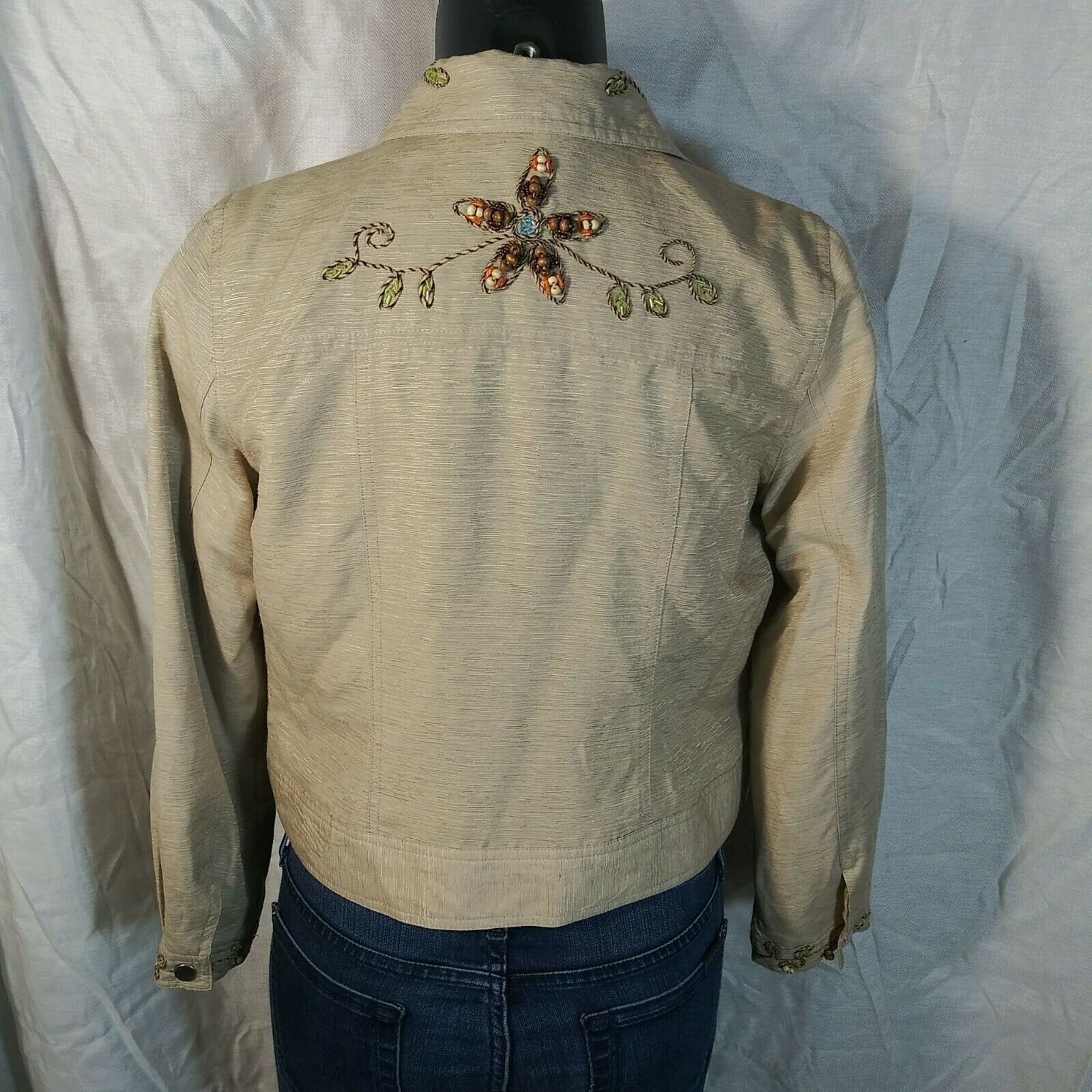 Vintage Petite Sophisticate Lightweight Jacket - Beaded - Small Size S / US 4 / IT 40 - 5 Thumbnail