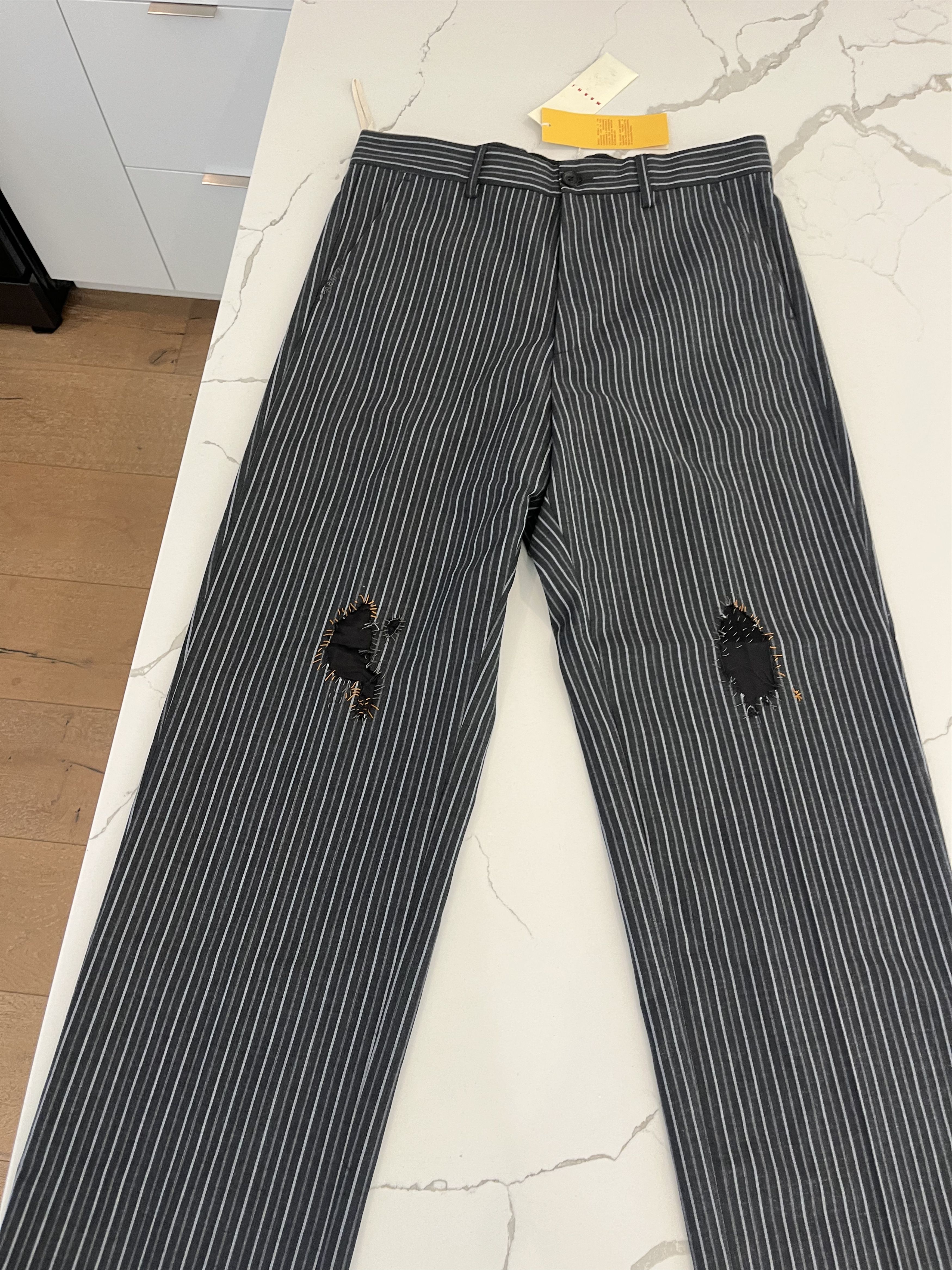 Marni BNWT MARNI Pin Striped Wool Blend Grey Pants Size 46 US 30 Size US 30 / EU 46 - 2 Thumbnail