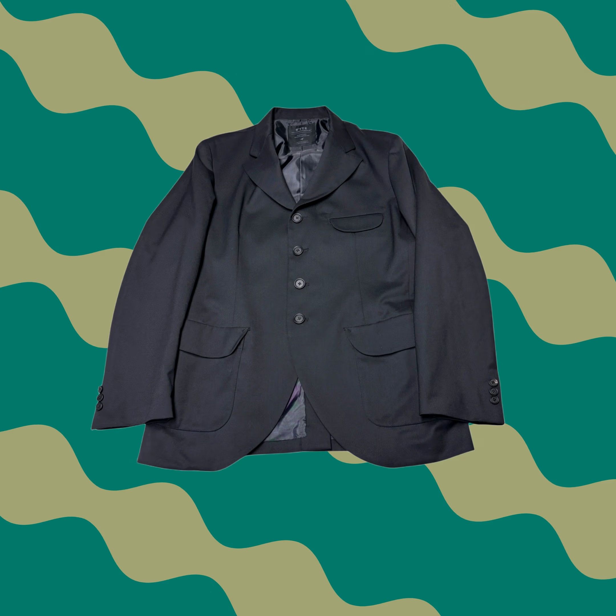 Vintage S'YTE Yohji Yamamoto Blazer Four-Button Wool Blend Black Size 3 Made Japan Mens Jacket Coat Size 40R - 1 Thumbnail