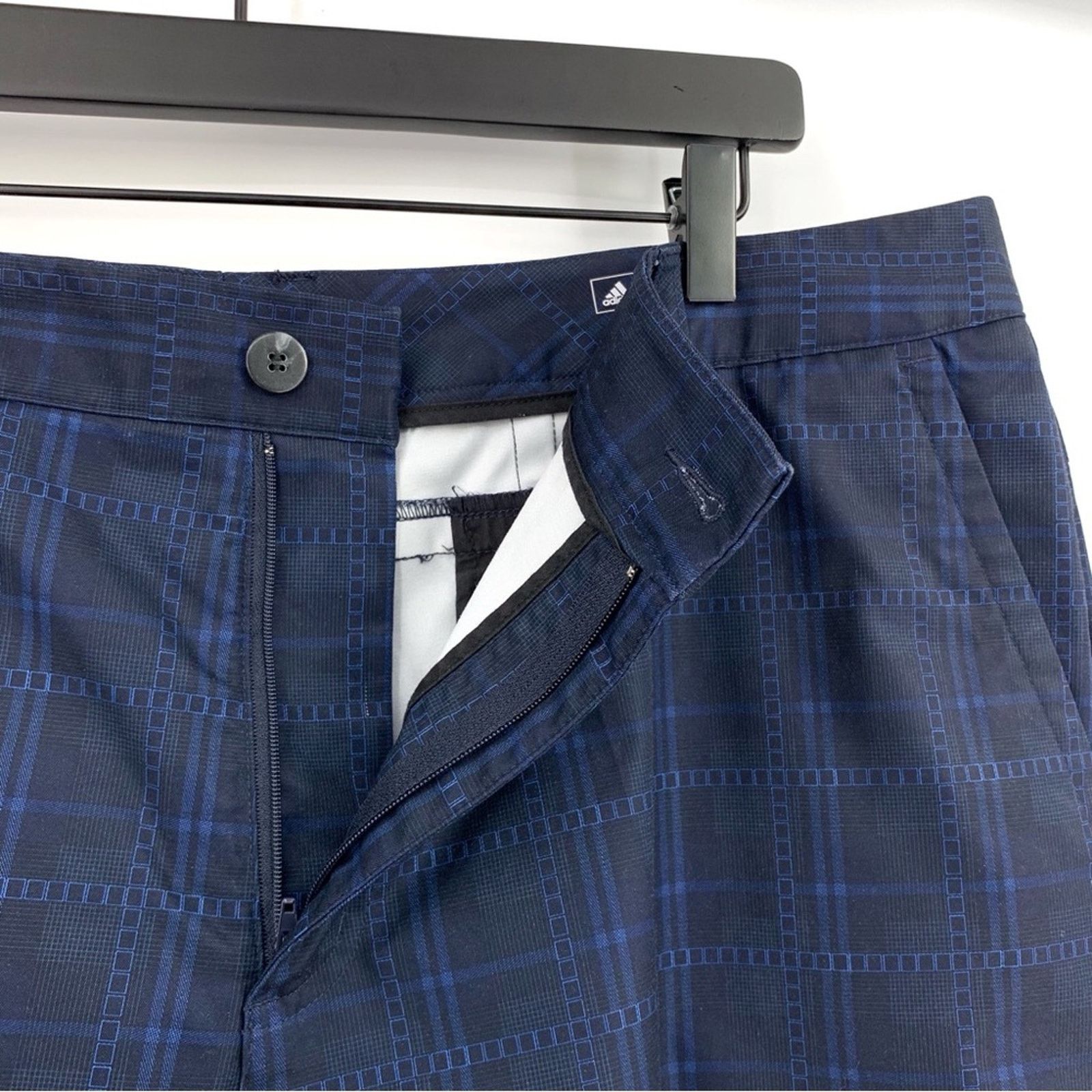 Adidas ADIDAS Climalite Casual Shorts Plaid Navy Blue 38 Size US 38 / EU 54 - 4 Thumbnail