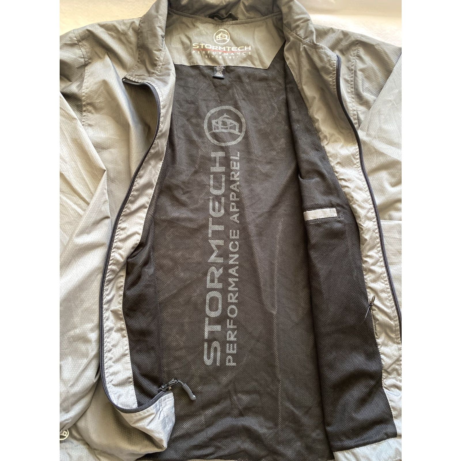 Stormtech Stormtech Windbreaker Mens Size L Performance Battlefield Velocity Gray Full Zip Collared Jacket Size US L / EU 52-54 / 3 - 4 Thumbnail