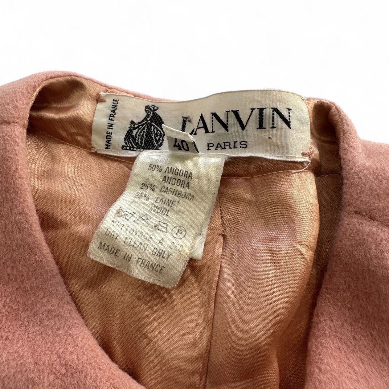 Lanvin Vintage Lanvin Blush Pink Wool Wrap Coat – Size 8 Size M / US 6-8 / IT 42-44 - 5 Thumbnail