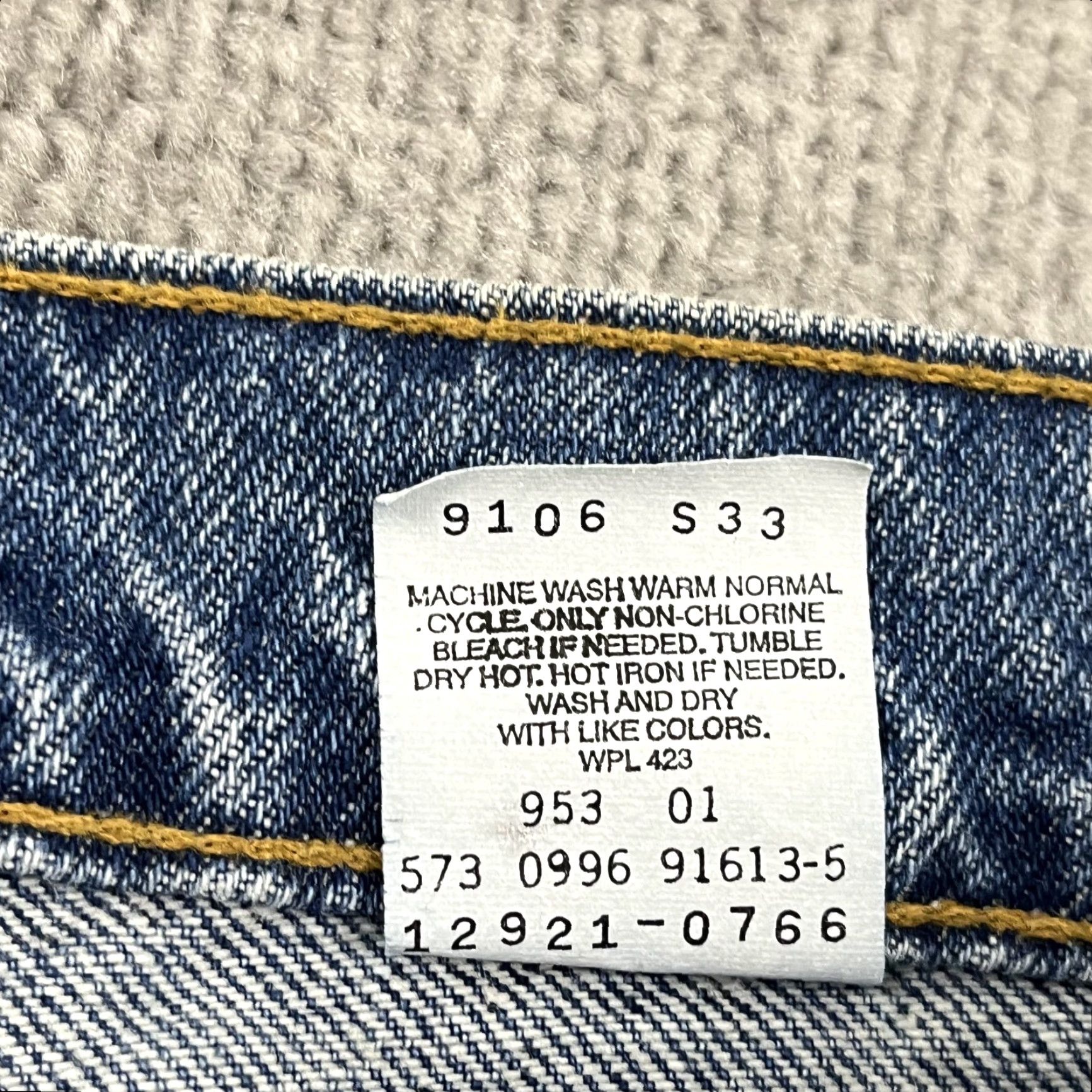Levi's VTG Levi's 921 Jeans Womens Sz 8P Tapered Blue Denim Orange Tab NOS High Rise Jeans Women 90s Retro Modern Fit Size 30" / US 8 / IT 44 - 5 Thumbnail
