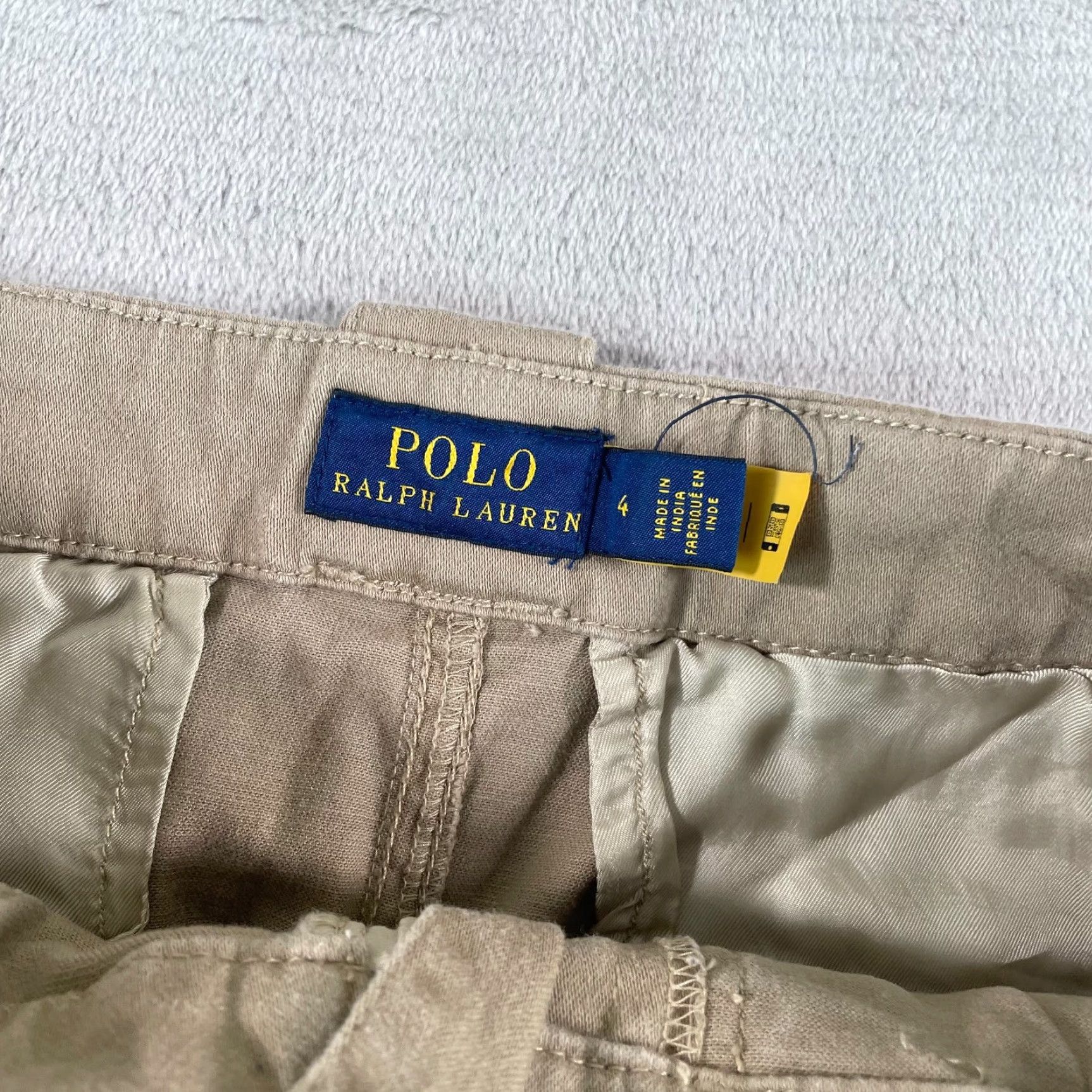 Polo Ralph Lauren VINTAGE Polo Ralph Lauren Wide Leg Cargo Trouser Pant Women 4 Beige Utility Inspired Size 27" / US 4 / IT 40 - 3 Thumbnail