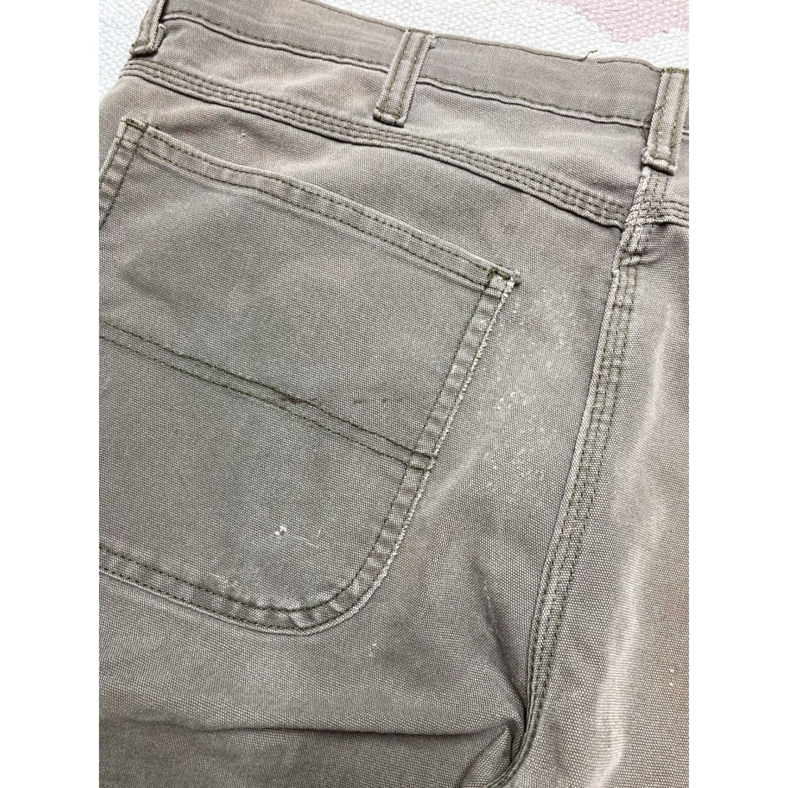 Dickies VINTAGE Dickies Cargo Pants Canvas Wide-Leg Green 37x33 Mens Baggy Carpenter Jeans Skater Style Size US 37 - 4 Thumbnail