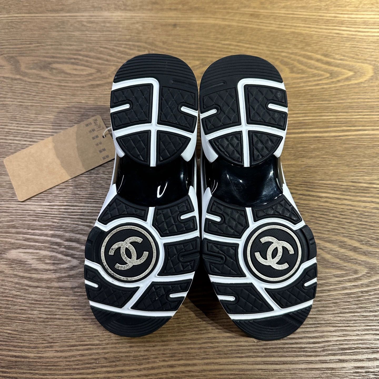 Chanel Chanel may747 23B Beige Logo Knit Sneaker 36 Size US 5.5 / IT 35.5 - 5 Thumbnail