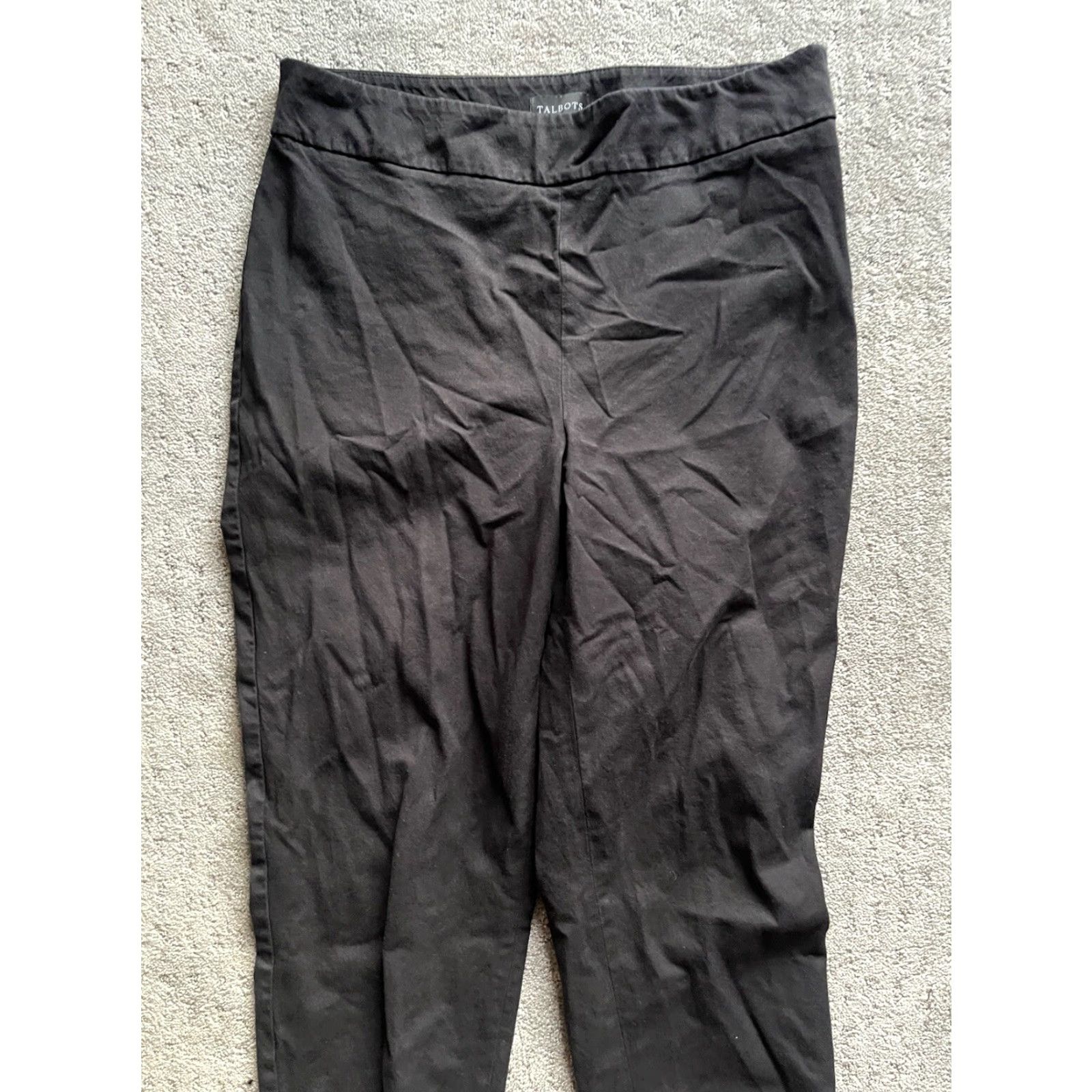 Talbots Talbots Pants Womens 10 Black Chatham Ankle High Rise Curvy Stretch Tapered Women's Regular Jeans Canvas 26 Inseam Size 32" / US 10 / IT 46 - 2 Thumbnail