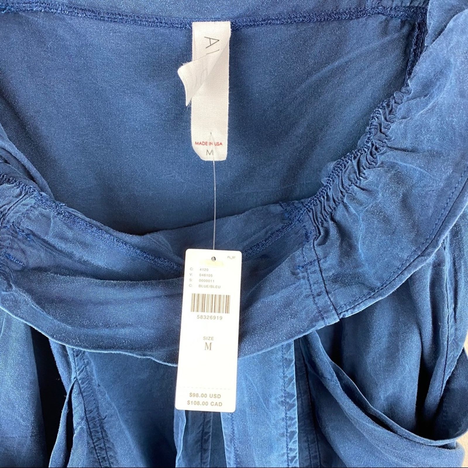 Anthropologie Anthro Amadi Nantes Blue Paper Bag Tencel Mini Skirt Medium Size 30" / US 8 / IT 44 - 2 Thumbnail